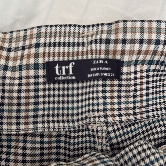 ZARA Plaid Pant with belt - Picture 2 of 3
